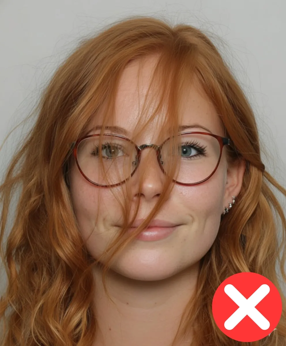 Haare über den Augen